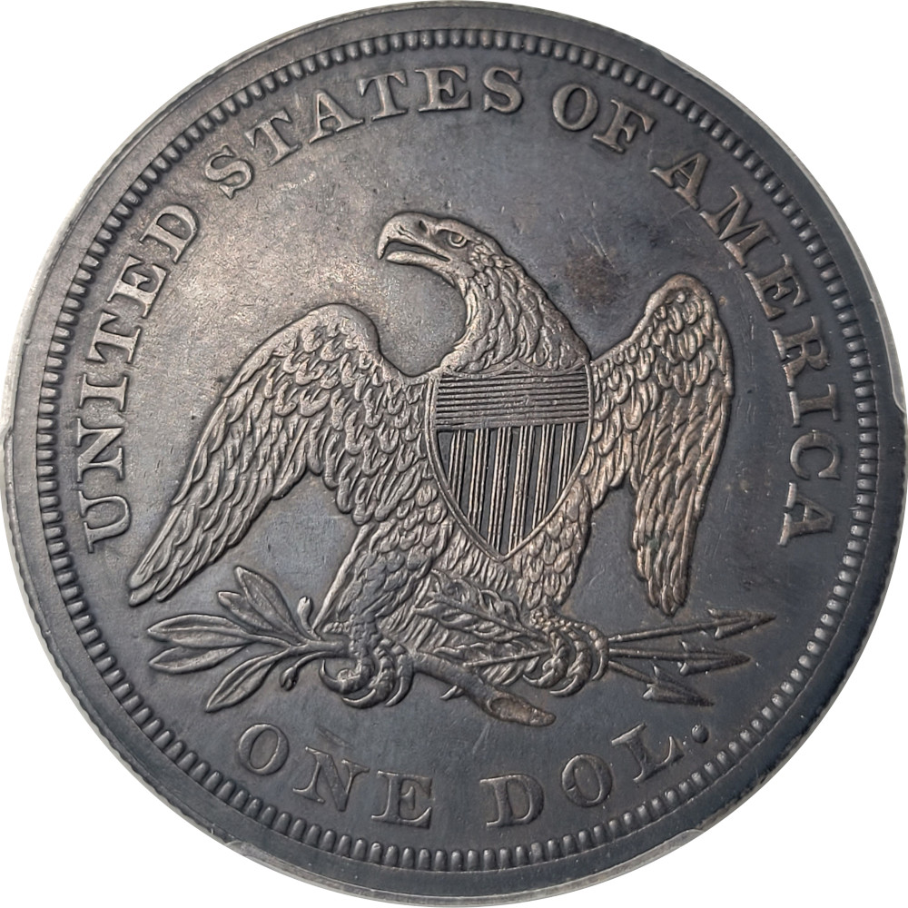 1845-$1-Liberty-Seated-Silver-Dollar